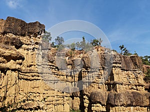 Impressive cliff of Pha Chor Grand Canyon in Chiang Mai