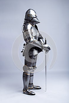 Full Suit of Fourteenth Century Knight's Plate Armor. photo