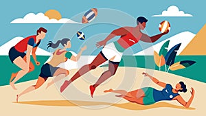 From impressive dives and tackles to stunning displays of speed and agility the Beach Rugby Sevens tournament is a photo