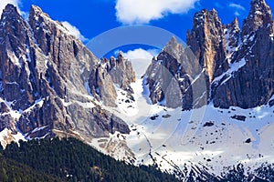 Impressive Dolomites mountains, italy