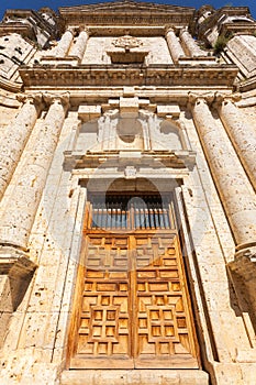 Impressive entrance door in Monastery of the Santa Espina photo