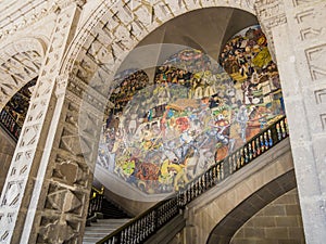 Mexico City National Palace Palacio Nacional hosting Diego Rivera murals, Mexico