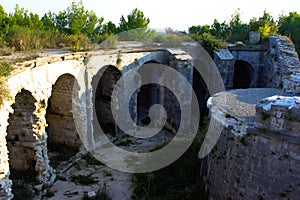 Fort on Monte Grosso was built in 1836 and is located close to Pula, Croatia photo