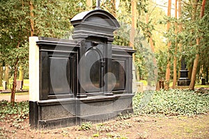 Impressive gravesite from the 19th century on a cemetery in Germany