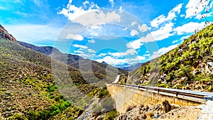 The impressive Huisrivierpas, Huis River Pass, on highway 62 between Ladismith and Calitzdorp in the Little Karoo of Western C