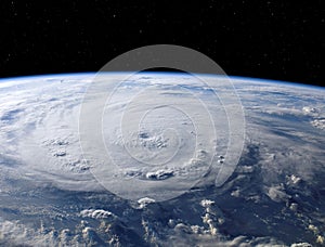 Impressive image of a giant hurricane in planet earth as seen from the space