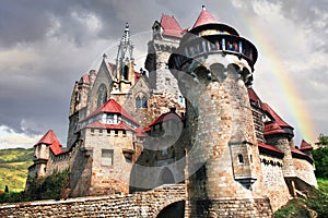 impressive Kreuzenstein castle. Austria photo