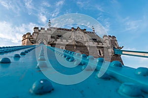 Impressive low angle view of the tower bridge