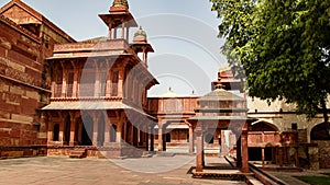 Impressive mughal palace from 16th century - Fatehpur Sikri - Indian UNESCO World Heritage Site