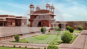 Impressive mughal palace from 16th century - Fatehpur Sikri - Indian UNESCO World Heritage Site