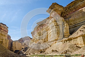 Impressive natural canyon in the Namibe Desert of Angola photo