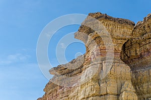 Impressive natural canyon in the Namibe Desert of Angola photo