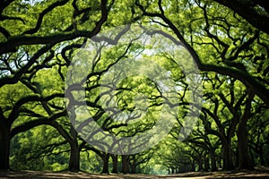 Impressive Oak Trees Creating Canopy