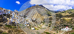 Impressive panorama of Olimbos- Karpathos island