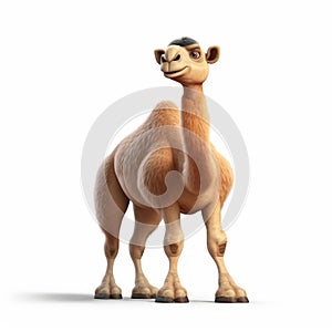 Impressive Photorealistic Camel Animation On White Background