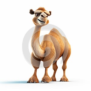 Impressive Pixar-style Animation Of A Camel\'s Face In 8k Uhd photo