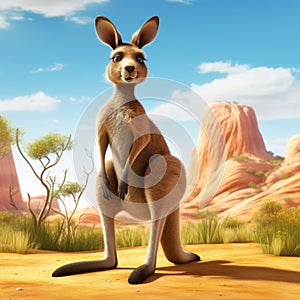 Impressive Pixar-style Kangaroo Animation With Realistic 8k Uhd Renderings