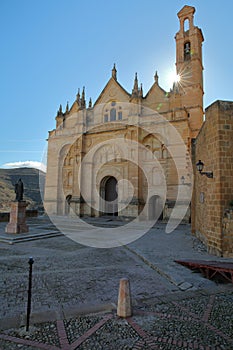 The impressive Renaissance facade of the 15 century church Colegiata de Santa Maria la Mayor photo