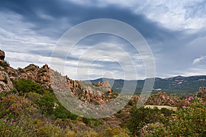 Impressive Sardinia\'s landscape on a cloudy day, Italy