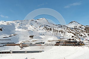 Impressive snow covered mountain scenery at the Kleine Scheidegg in Switzerland