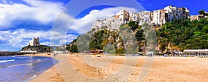 Italian summer holidays - beautiful Sperlonga town with beautiful beaches photo