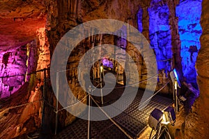 The impressive stalactite cave of Sfendoni in Zoniana village