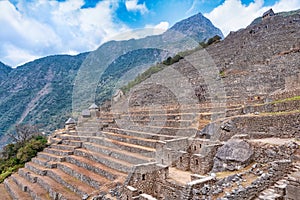 The impressive terraces of Machu Picchu, Peru