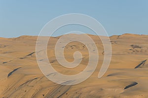 Impressive towering Namib Desert sand dunes of Angola and Namibia