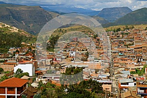 Impressive Townscape of Chachapoyas View from Mirador Luya Urco, Chachapoyas, Amazonas Region, Peru