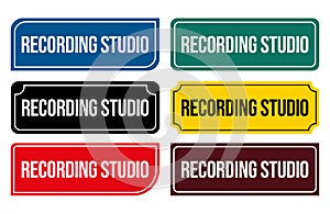 Recording Studio Door Sign Illustration Printable Door Signs for audio studios