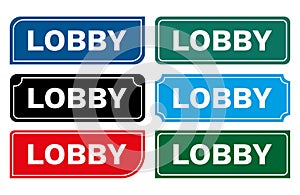 Lobby Door Sign Illustration Printable Door Signs for entrances and common areas