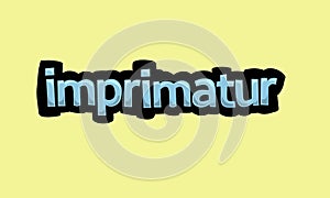 IMPRIMATUR writing vector design on a yellow background