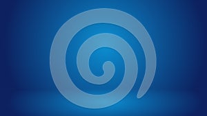 Blue room Background, empty photo studio