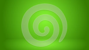 Green 3d room Background, empty photo studio