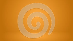 Orange 3d room Background, empty photo studio
