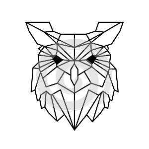 Low poly owl illustration design