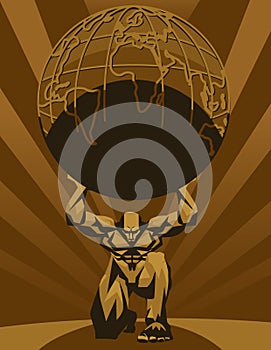 Atlas holding the globe shrugged