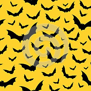 Flying bats Hallowen pattern