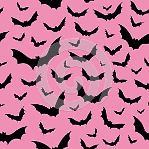 Flying bats Hallowen pattern photo
