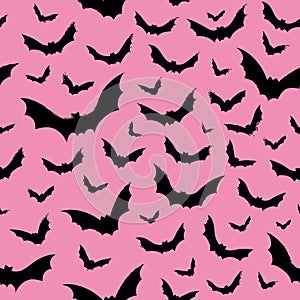 Flying bats Hallowen pattern