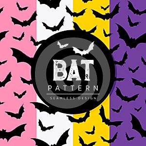 Scary bats pattern set.