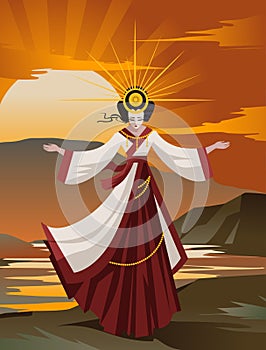 Amaterasu Shinto sun mythology goddess photo