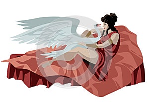 Leda and the zeus in the shape of a swan photo