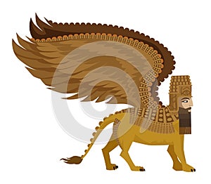 Lamassu sumerian mythology hybrid deity winged animal with human head