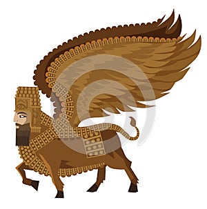 Lamassu sumerian mythology hybrid deity winged animal with human head