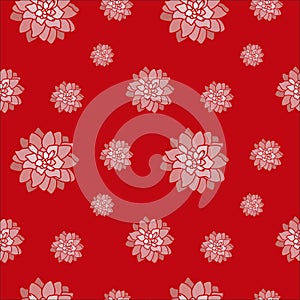 PINK FLOWERS WITH RED BACKGROUND, PATTERN photo