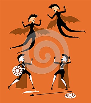 phobos and deimos tormenting greek soldiers