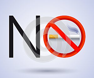 No Smoking vector sign illustration.