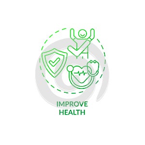 Improve health green gradient concept icon