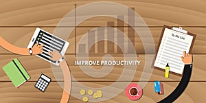 Improve productivity concept